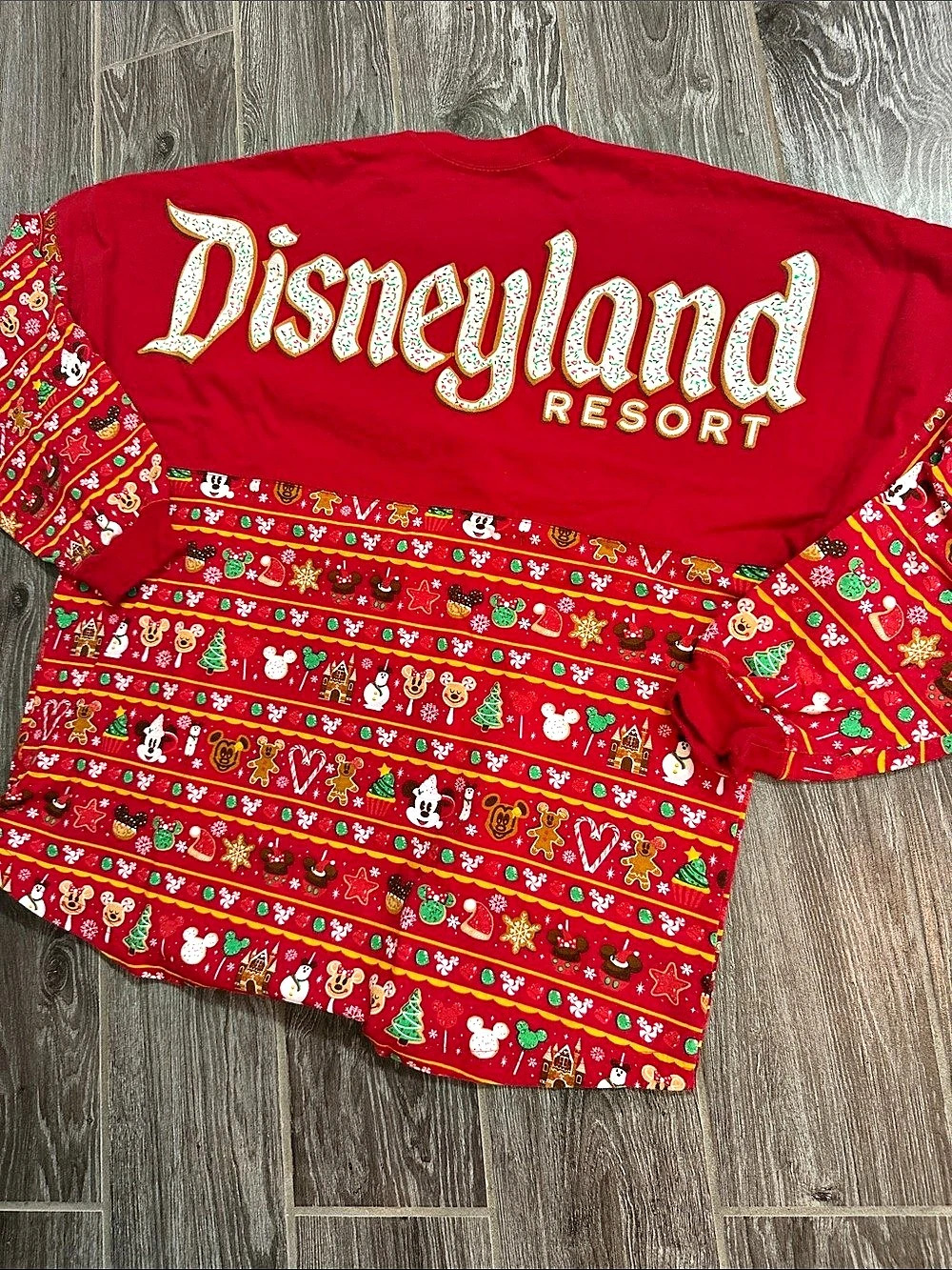 Disney Parks Disneyland Resort Holiday Christmas Spirit Jersey Long Sleeve Large